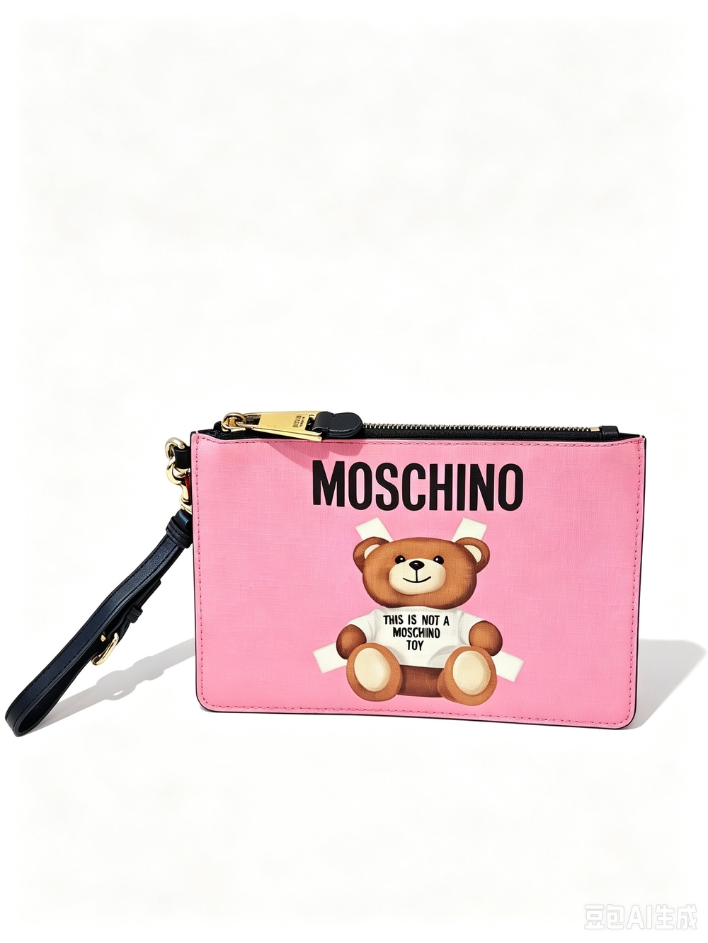 MOSCHINO PINK TEDDY BEAR CLUTCH